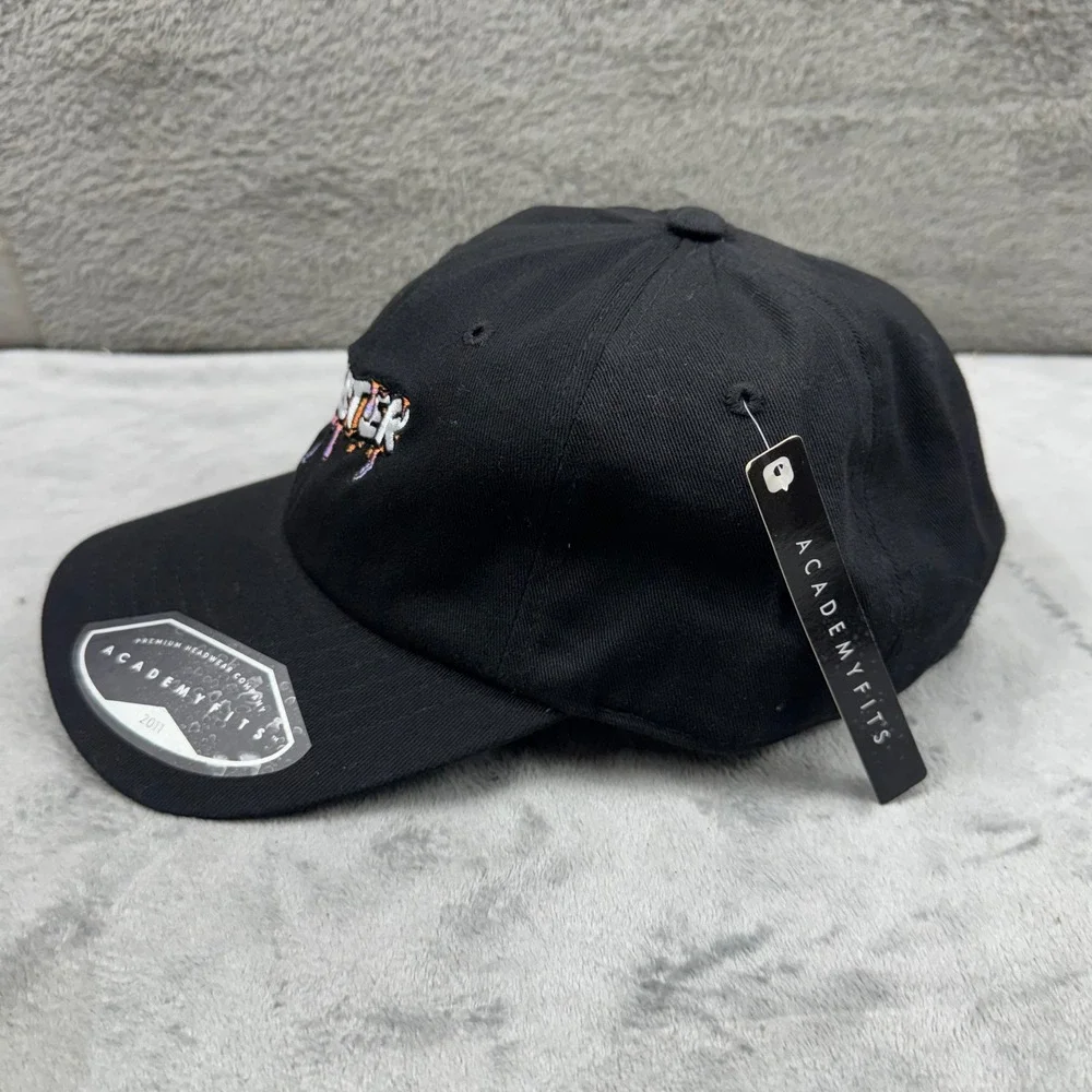 Academy Fits Monster Drip Hat Mens OSFM Black‎ New Embroidered Dad Cap Strapback